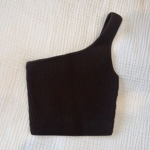 Babaton One Shoulder Crop Top